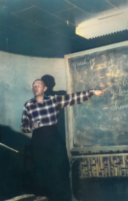 Rafael García Rosquellas dictando clases de quechua
Norman Oklahoma 1964